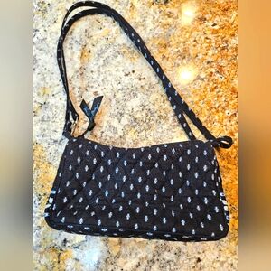 VERA BRADLEY Stylish Black Quilted Shoulder Bag
